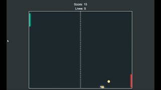 I Build this pong game || Only using html css javascript || Single player game