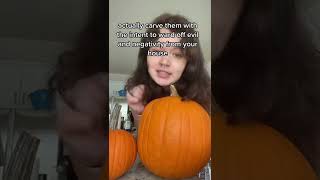 Witch tip on pumpkin carving ✨#yt #witch
