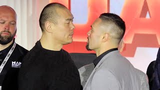 Zhilei Zhang and Joseph Parker HAVE INTENSE FACE OFF IN SAUDI ARABIA!
