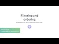 SQL Tutorial: Filtering and ordering