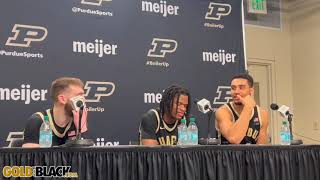 Post Indiana — Purdue's Braden Smith, Gicarri Harris and Trey Kaufman Renn