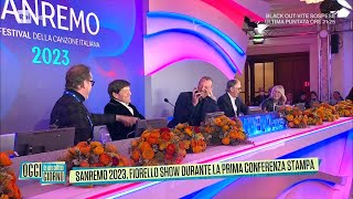 Sanremo 2023, Fiorello show durante la prima conferenza stampa - Oggi è un altro giorno 06/02/2023