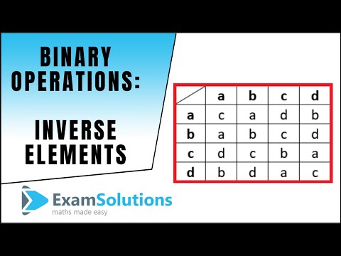 Inverse elements for Binary operations : ExamSolutions Maths Revision Inverse elements for Binary operations : ExamSolutions Maths Revision