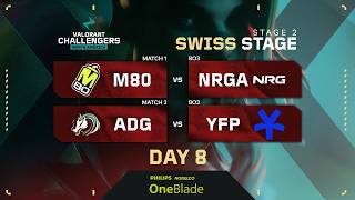 M80 vs NRGA | ADG vs YFP | VALORANT Challengers NA | Week 3 Day 2 | A | Swiss Stage 2