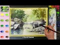 Without Sketch Landscape Watercolor - Valley View (color name view, watercolor material) NAMIL ART