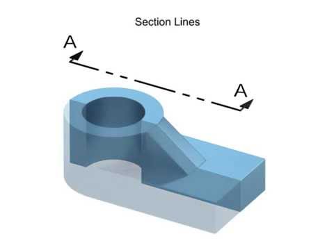 How do you show section view in drawing?