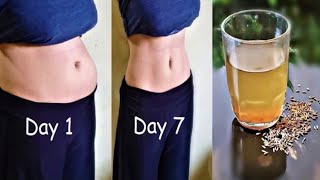 how to no-exercise no-diet lose belly fat in just 15 days at home |  ingredient Cumin seeds water