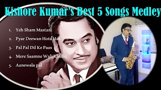 #642:Kishore kumar's Best 5 songs Medley on Saxophone by Suhel Saxophonist
