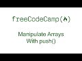 Manipulate Arrays With .push() - Free Code Camp