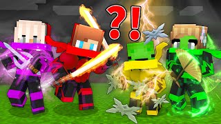 JJ and Mikey Strong NINJA Family - Survival Battle - Maizen Minecraft Animation