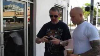 Ami James at the Love Hate Tattoo Shop in Miami Beach