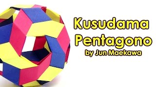 Origami Kusudama Pentagono - Yakomoga EASY Origami tutorial