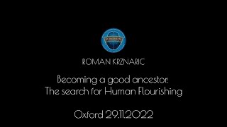 Dr Roman Krznaric: Becoming a good ancestor