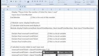 Introduction of module feature of pseudo code and procedure feature of Raptor software - part 2