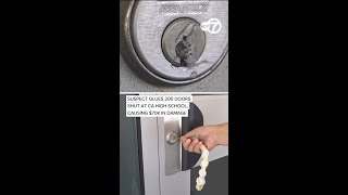 Suspect glues 200 doors shut at California high school; $70K in damage reported