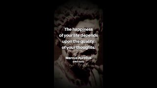THE HAPPINESS OF YOUR LIFE DEPENDS UPON ...  #stoic #marcusaurelius  #shorts