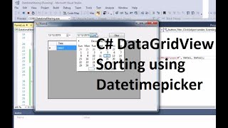 C# | Using Datetimepicker to sort Datagridview rows
