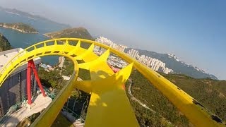 Hair Raiser Roller Coaster POV Ocean Park Hong Kong B&M Floorless On-Ride