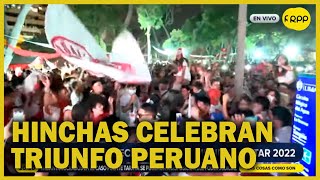 PERÚ 2 - 0 PARAGUAY: Hinchas celebran triunfo peruano y pase a repechaje del mundial de Qatar 2022