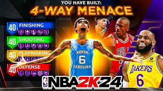 NEW "4-WAY MENACE" BUILD IS THE BEST BUILD IN NBA 2K24! *NEW* BEST GAME BREAKING BUILD IN NBA 2K24