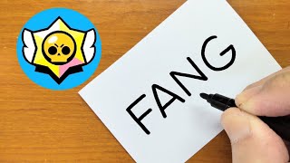 How to draw FANG（Brawl Stars｜Furious Fang）using How to turn words into a cartoon