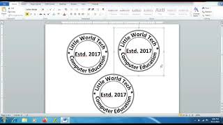 How to make round seal in Microsoft Word 2010 | Make round Rubber stamp - MS word 2010 |