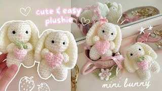 how to crochet cute mini bunny plushie | beginner-friendly tutorial