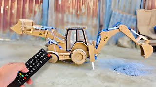 How To Make Hydraulic JCB  Backhoe from cardboad