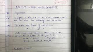 Adaline Algorithm with Solved example