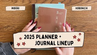 2025 planner + journal lineup!! ✨📓 // hobonichi, midori