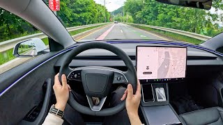 The NEW 2024 Tesla Model 3 Long Range (Highland) POV Test Drive