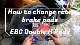 How to change rear brake pads - EBC Double H Pads (Yamaha YZF R3)