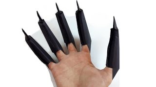 How to make a Paper Black Panther claws?