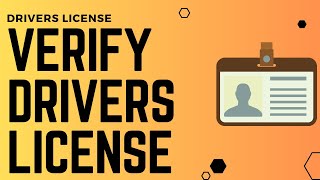 How to Verify a Driver's License !! Verify Drivers License Thru Online - 2024 !! Driver's License