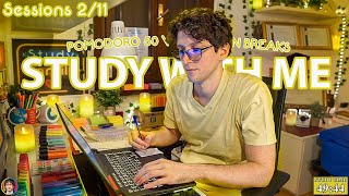 STUDY WITH ME LIVE POMODORO | 10 HOURS STUDY CHALLENGE ✨ Harvard Student, Relaxing Rain Sounds