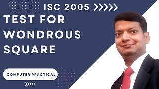 Test For Wondrous Square (Magic Square) | ISC Computer Science Practical | 2005 | Q2 | SOLVED | Java