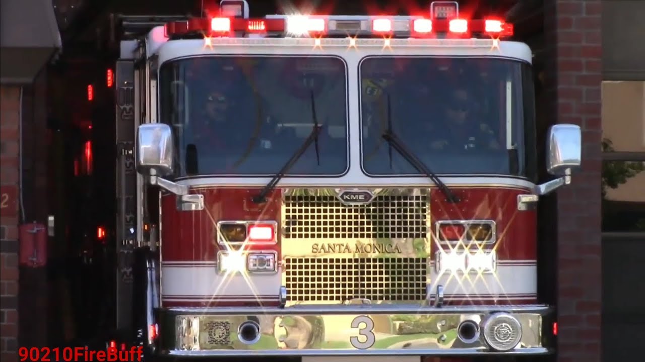 Santa Monica Fire Dept. NEW Engine 3 Responding - YouTube