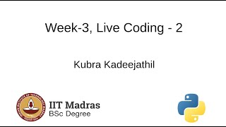 Week-3 | Live-Coding-2