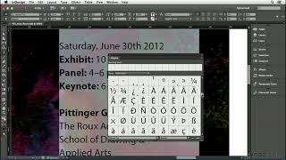 InDesign Tutorial - Inserting special characters