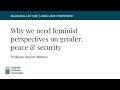 Inaugural Lecture: Annick Wibben - Anna Lindh Professor of Gender, Peace and Security