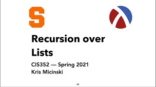 L5: Recursion Over Lists