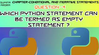 Which Python statement can be termed as empty statement ? || Python statement as empty statement