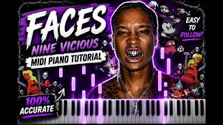 "Face" - Nine Vicious (Piano Tutorial)