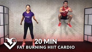 20 Minute Fat Burning HIIT Cardio Home Workout without Equipment - Full Body No Equipment Workout