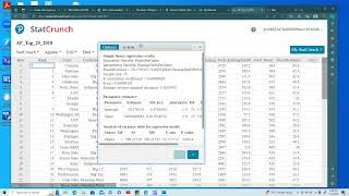 Basics of Linear Regression with StatCrunch