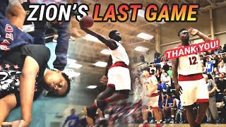 ZION GOES CRAZY IN LAST HIGH SCHOOL GAME EVER! FULL HIGHLIGHTS