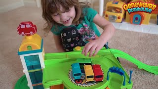 Cute Kid Genevieve Plays with Tayo the Little Bus Elevator!