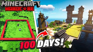 We Survived 100 Days in a 16x16 BORDER in Minecraft Hardcore!