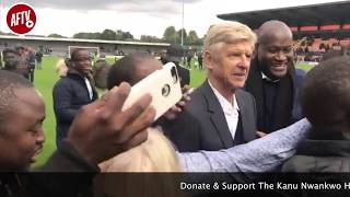 Arsene Wenger Mobbed By Fans After Kanu Cup Pitch Invasion At Full Time!