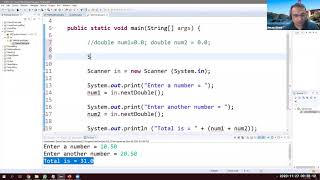Java Scanner: Read integer, double, string and character from keyboard using Eclipse